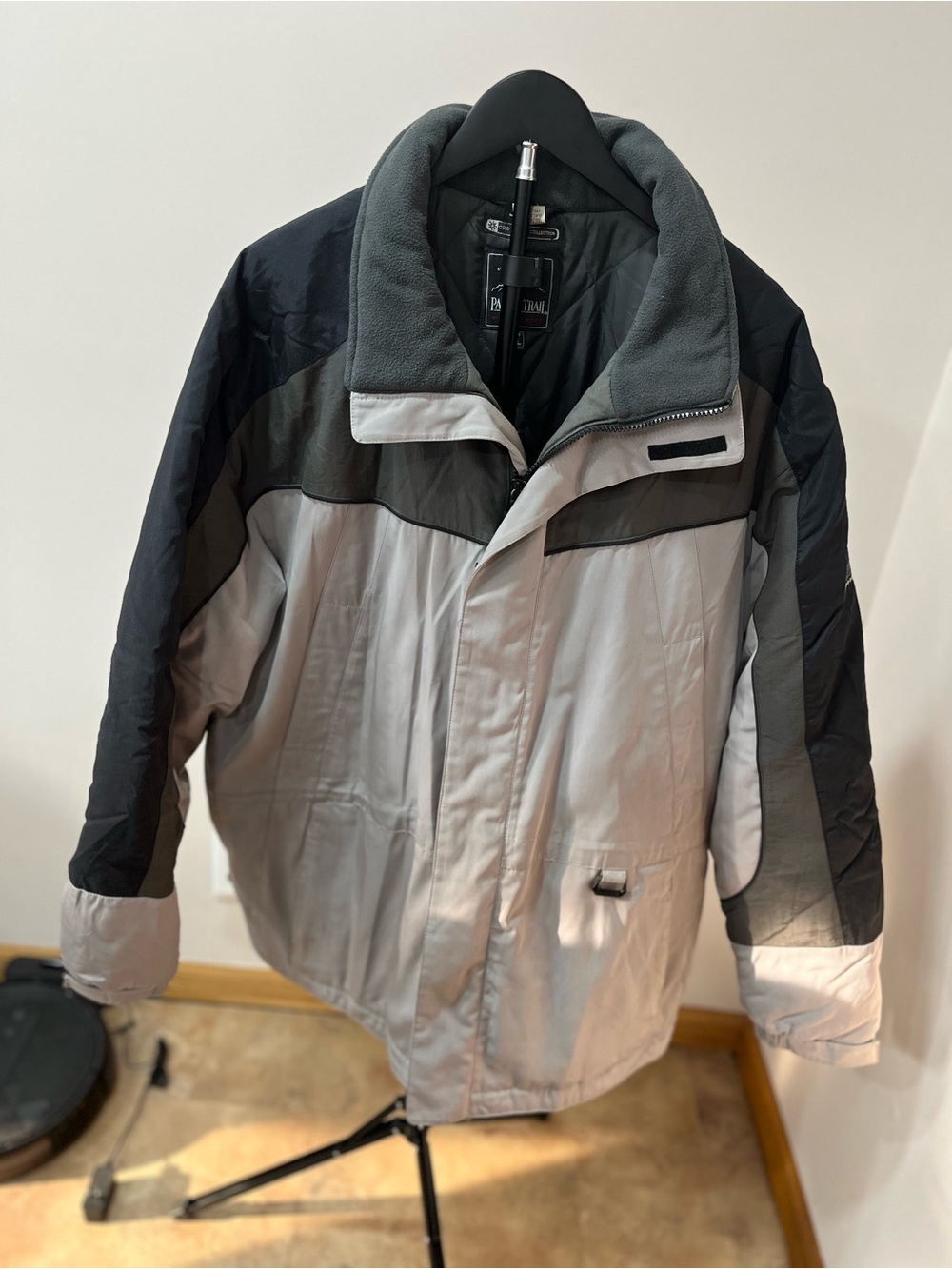 Pacific Trail Gray and Black Colorblock Puffer Jacket